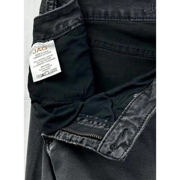 Jag Jeans Womens Sz 10 Low Rise Skinny Black Gray Stretch Denim Zip Pocket - Picture 4 of 11